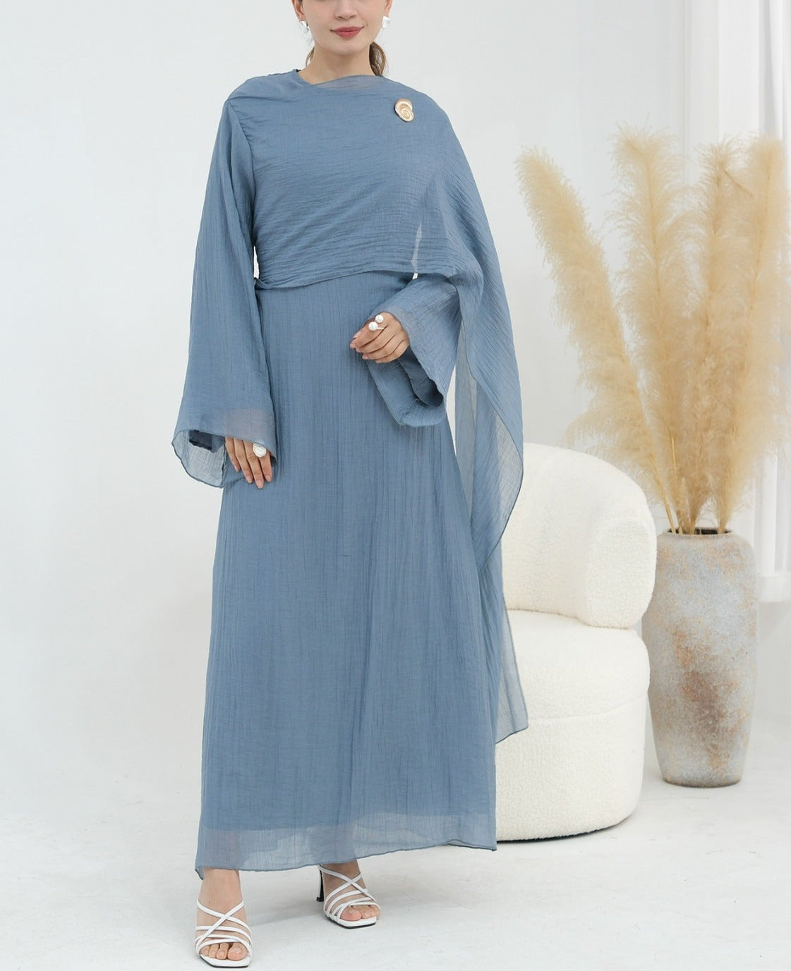 Elara Pleated Maxi Dress