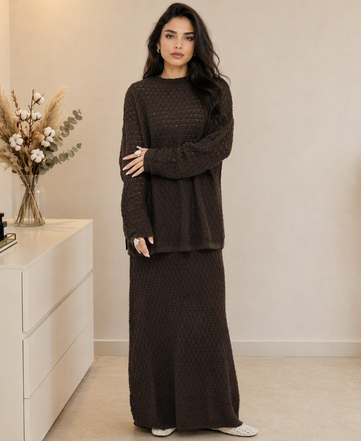 Amber Cardigan & Skirt Set