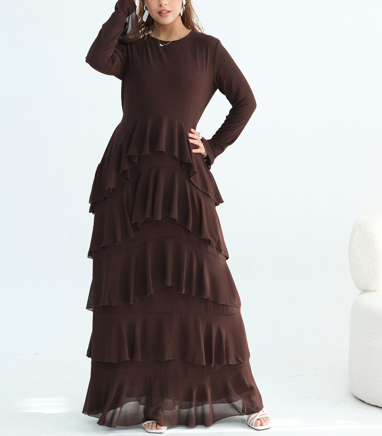 Tiered Ruffle Maxi Dress
