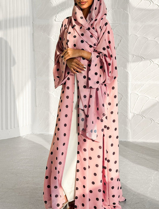 Reeah Polkadot Abaya Set