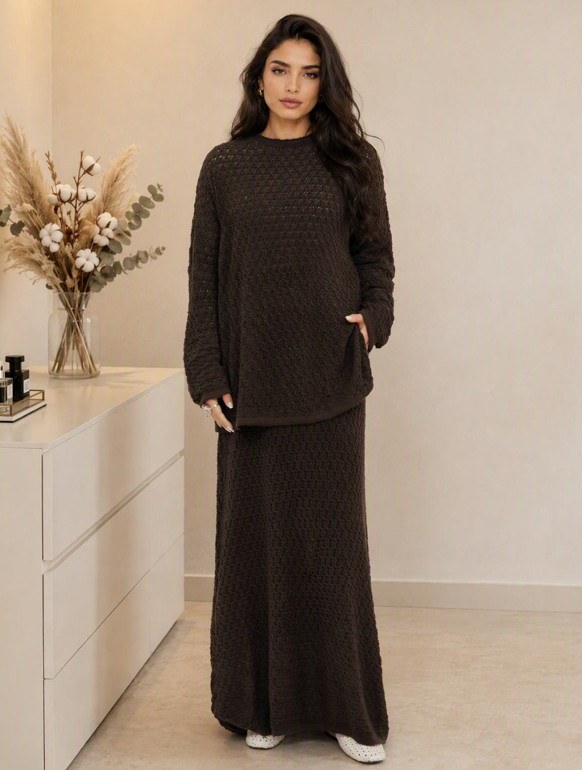 Amber Cardigan & Skirt Set
