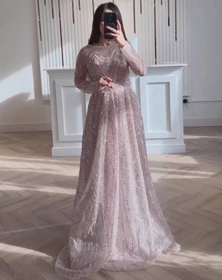 Aarya Beaded Flare Gown