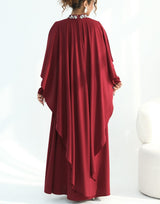Zaibah Beaded Cape Dress