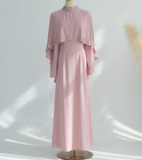 Zaibah Beaded Cape Dress