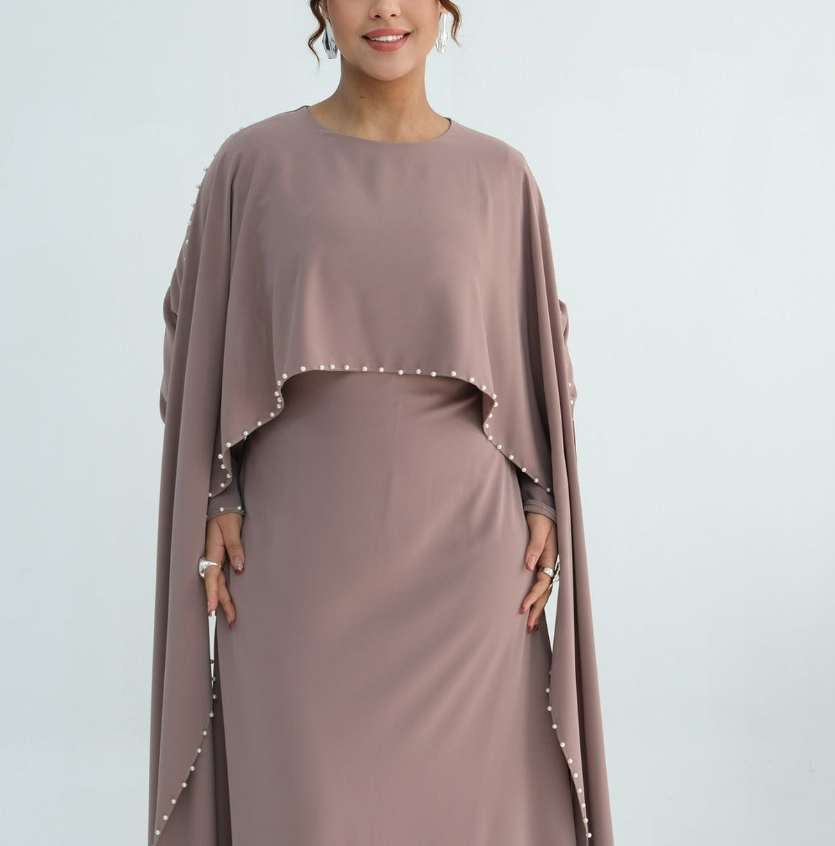 Zamina Pearl Dress-Nida Material