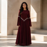 Zarmina Beaded Chiffon Dress