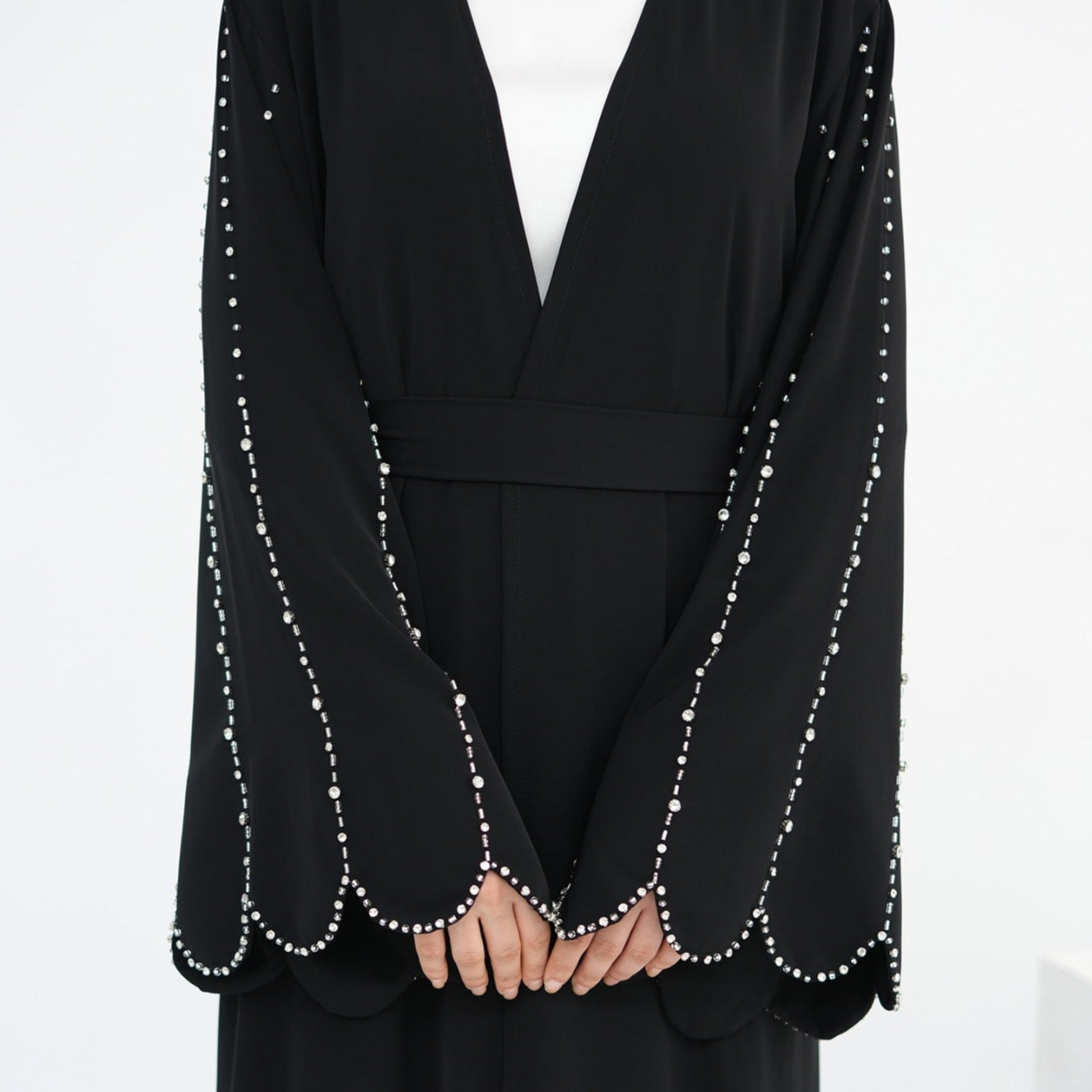 Aamnah Beaded Abaya Set