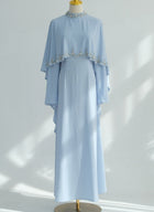 Zaibah Beaded Cape Dress
