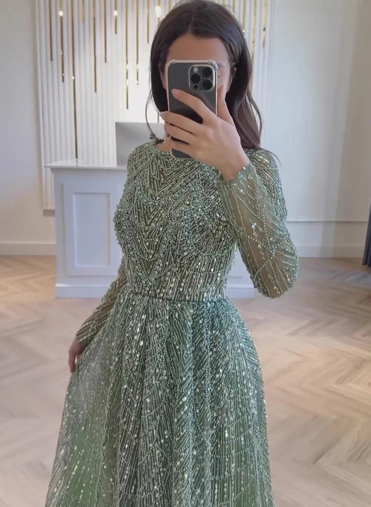 Aarya Beaded Flare Gown