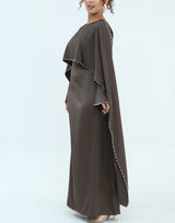 Zamina Pearl Dress- Satin Material