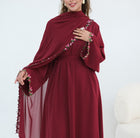 Nazema Floral Lace Abaya & Hijab