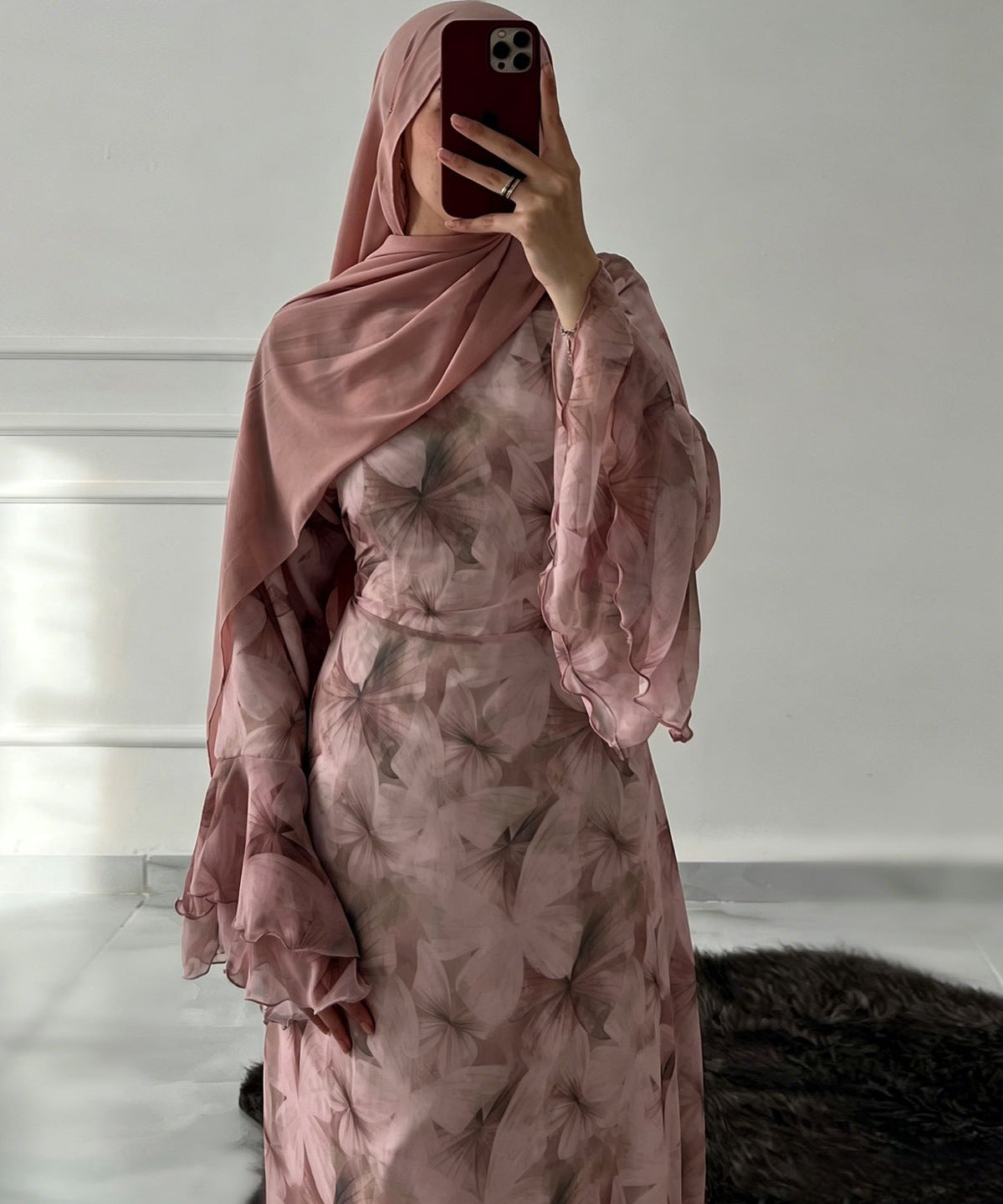 Daani-Ruffle Printed Maxi Dress