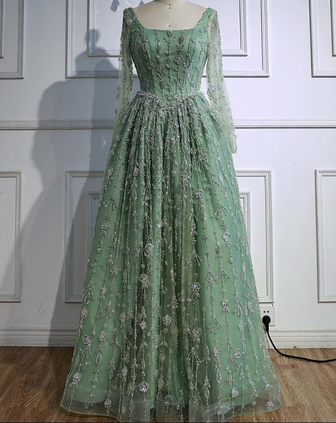 Zariya Gown With Crystal Chain