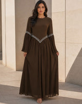 Zarmina Beaded Chiffon Dress