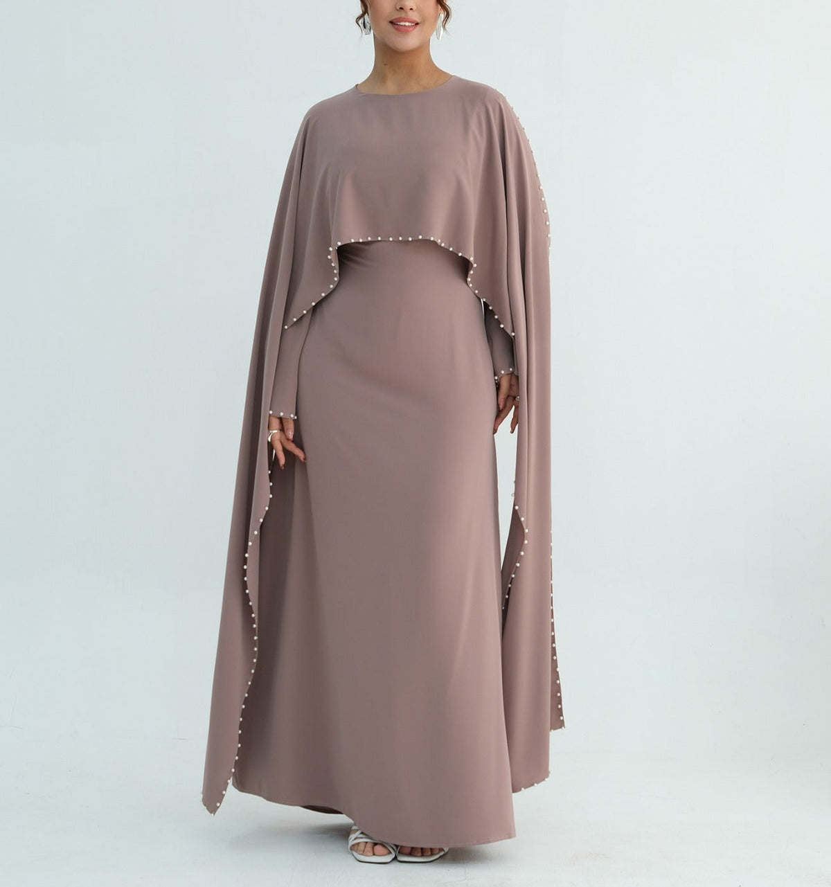 Zamina Pearl Dress-Nida Material