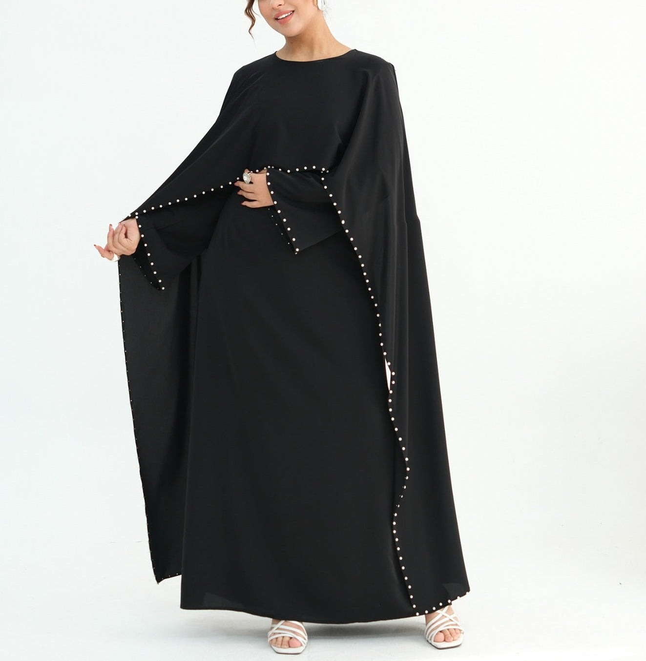 Zamina Pearl Dress-Nida Material