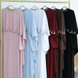 Zaibah Beaded Cape Dress