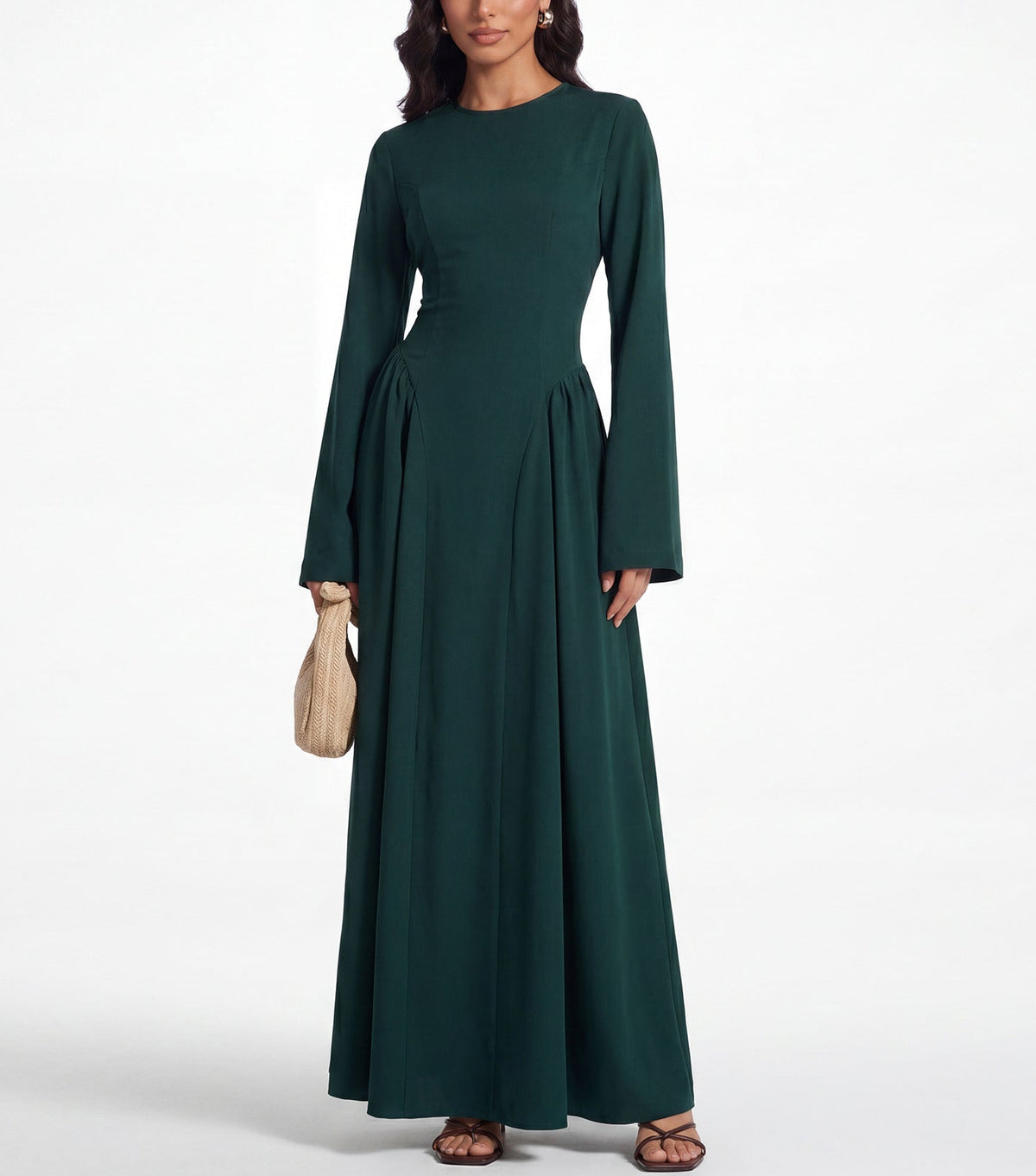 Rumaan Pleated Maxi Dress