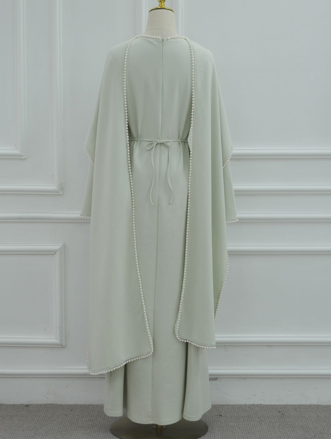 Yazira Pearl Cape Dress
