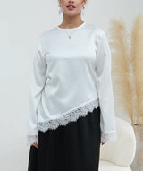 Aina Satin Lace Top