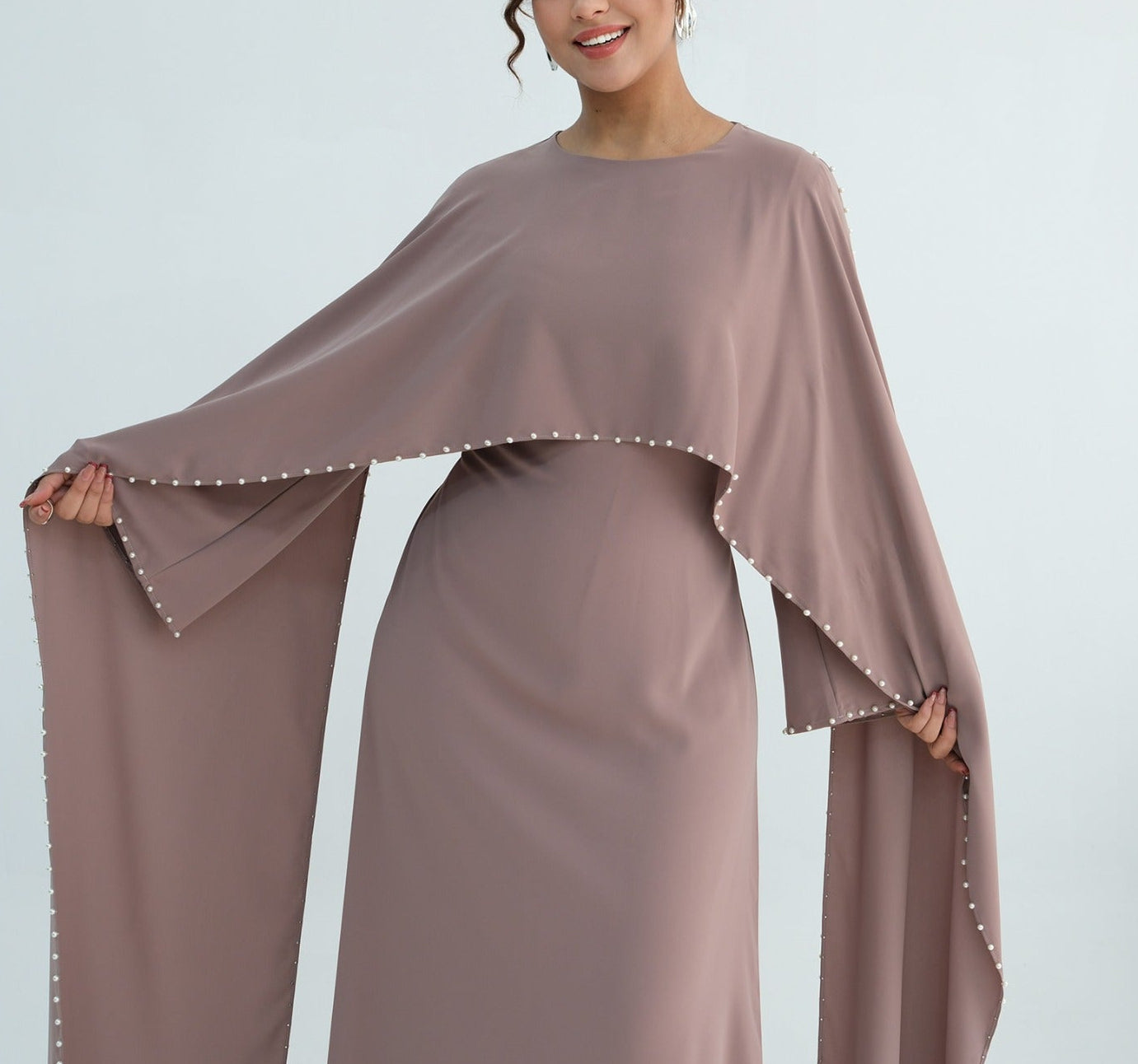 Zamina Pearl Dress-Nida Material
