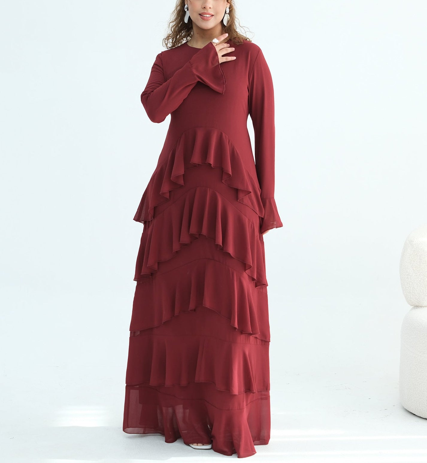 Tiered Ruffle Maxi Dress