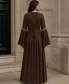Zarmina Beaded Chiffon Dress