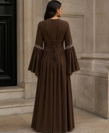 Zarmina Beaded Chiffon Dress