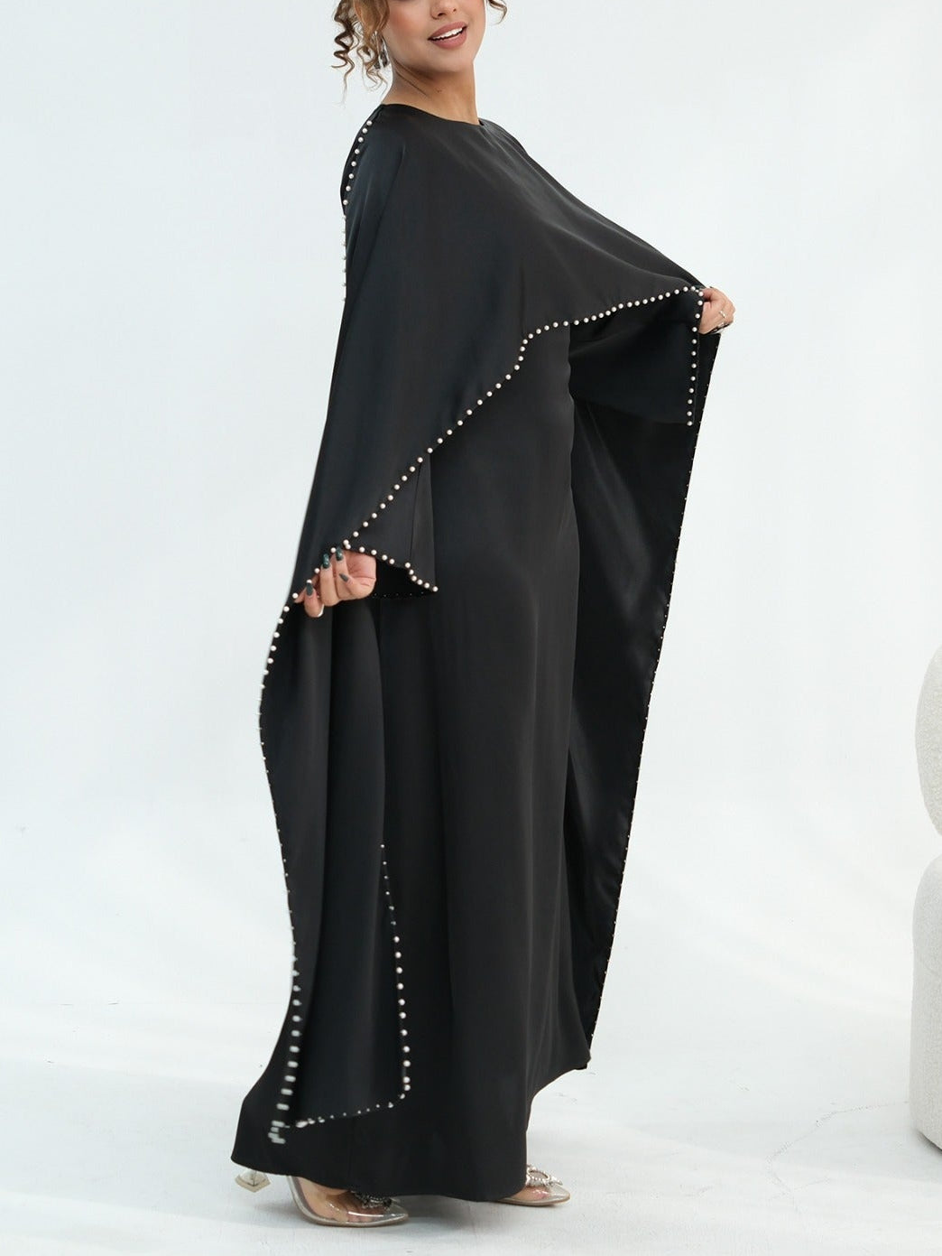 Zamina Pearl Dress- Satin Material