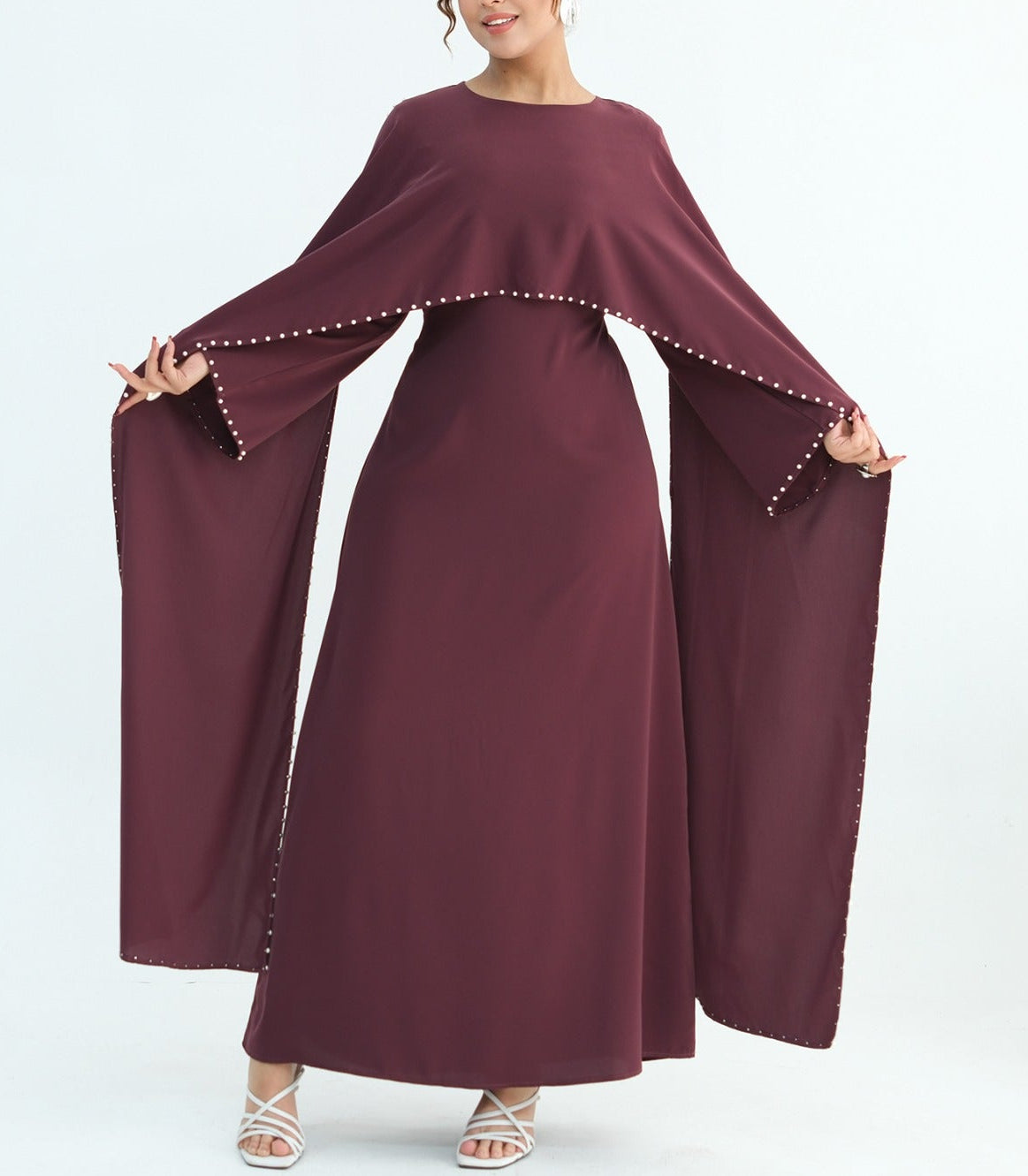 Zamina Pearl Dress-Nida Material