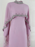 Aya Beaded Cape Dress