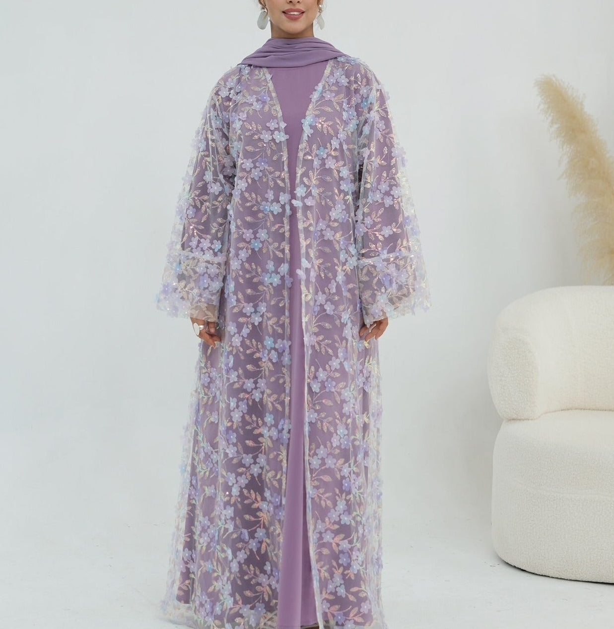 Sehra Bloom Abaya Set