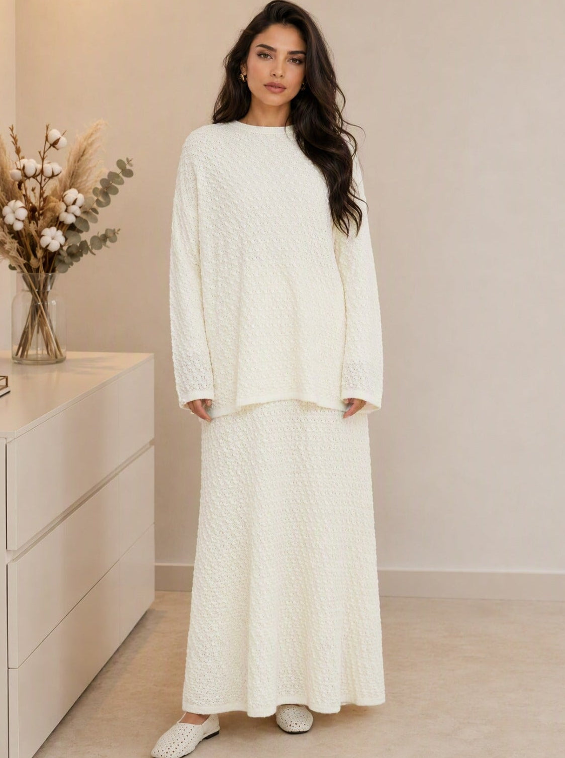 Amber Cardigan & Skirt Set