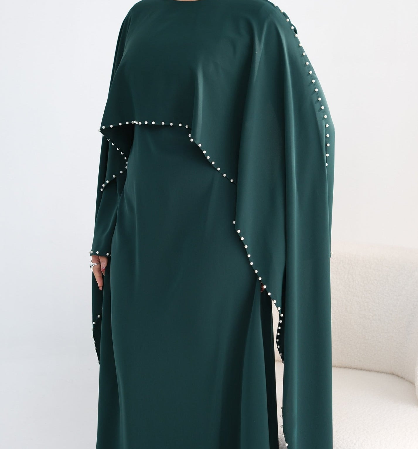 Zamina Pearl Dress-Nida Material
