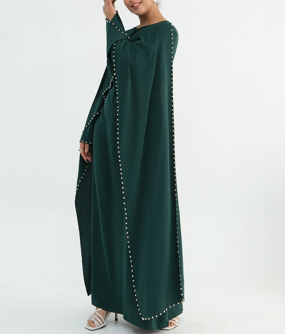 Zamina Pearl Dress-Nida Material