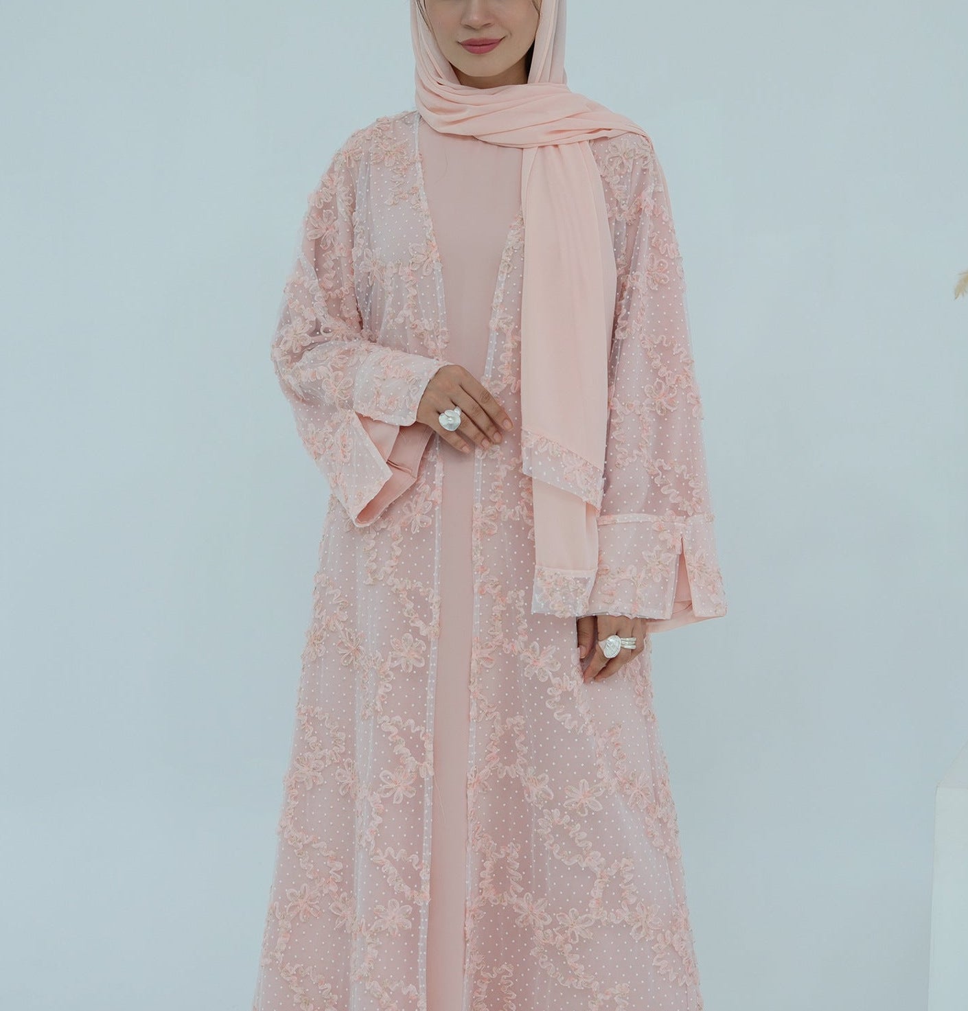 Haya Lace Abaya Set