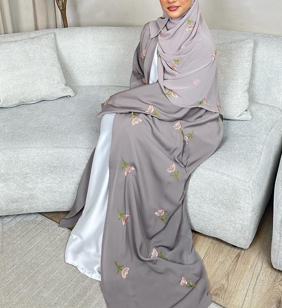 Marwa Floral Abaya & Hijab