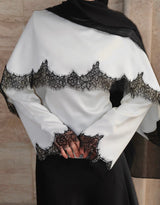 Rayna-Satin Lace Top