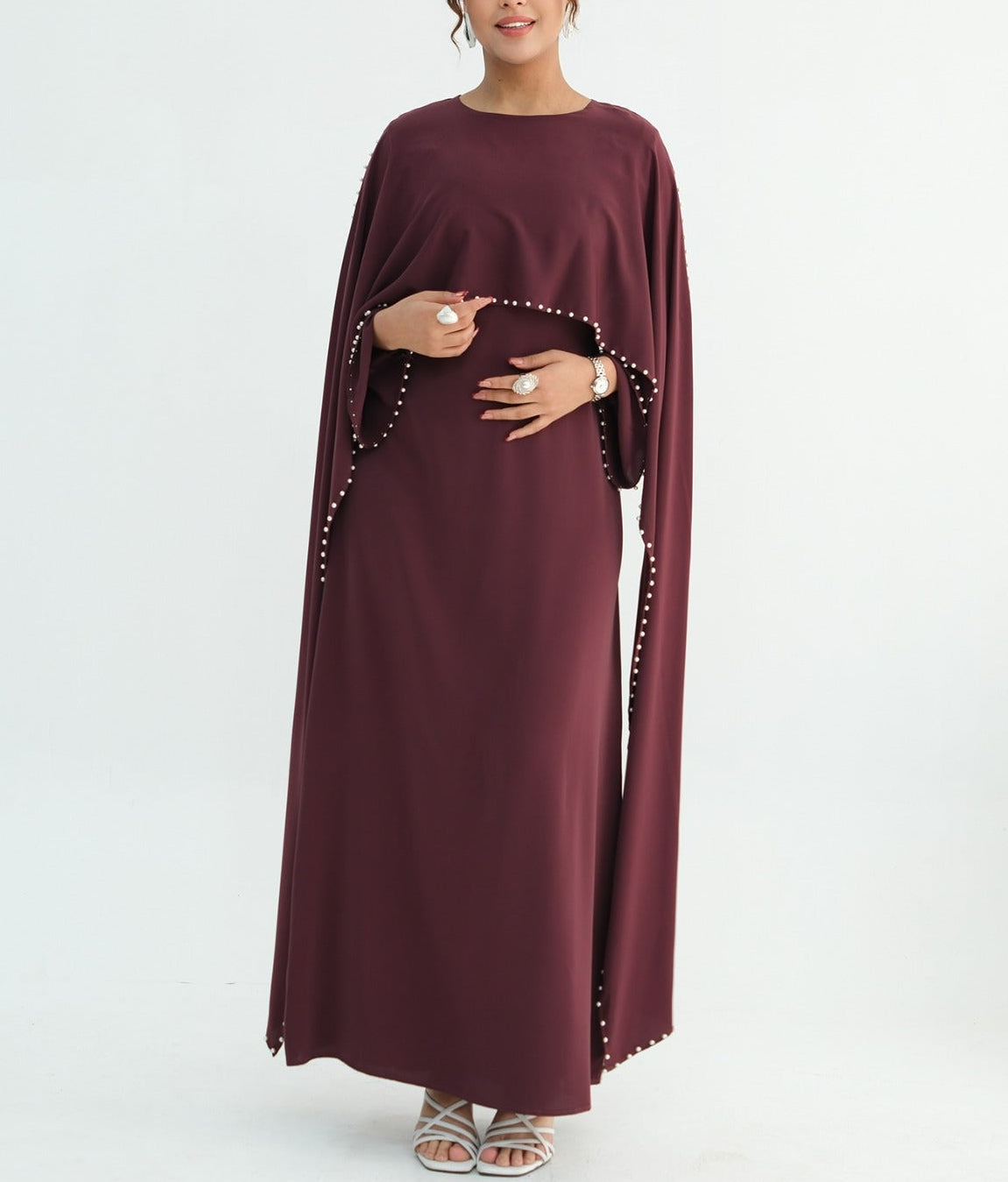Zamina Pearl Dress-Nida Material