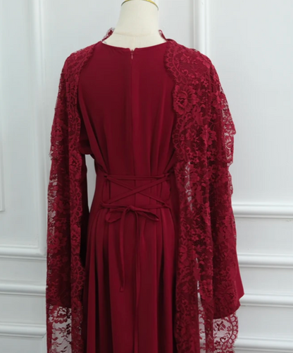 Sia-Lace Cape Abaya