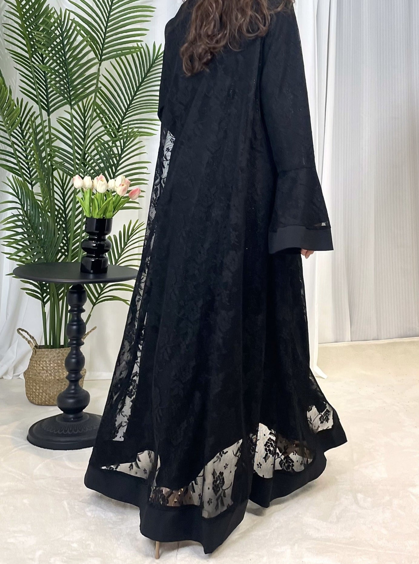 Sareen Lace Abaya Set