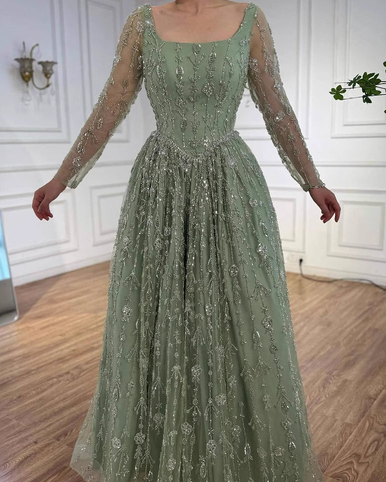 Zariya Gown With Crystal Chain