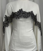 Rayna-Satin Lace Top