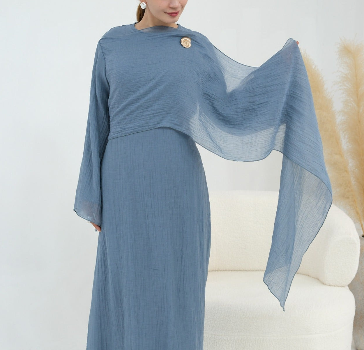 Elara Pleated Maxi Dress