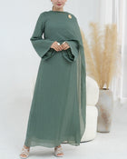 Elara Pleated Maxi Dress