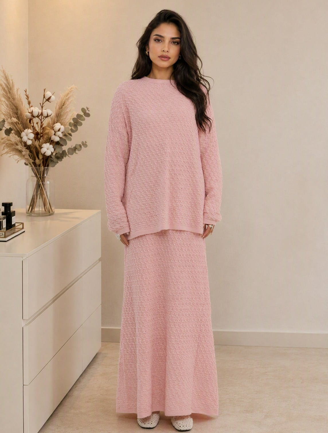 Amber Cardigan & Skirt Set