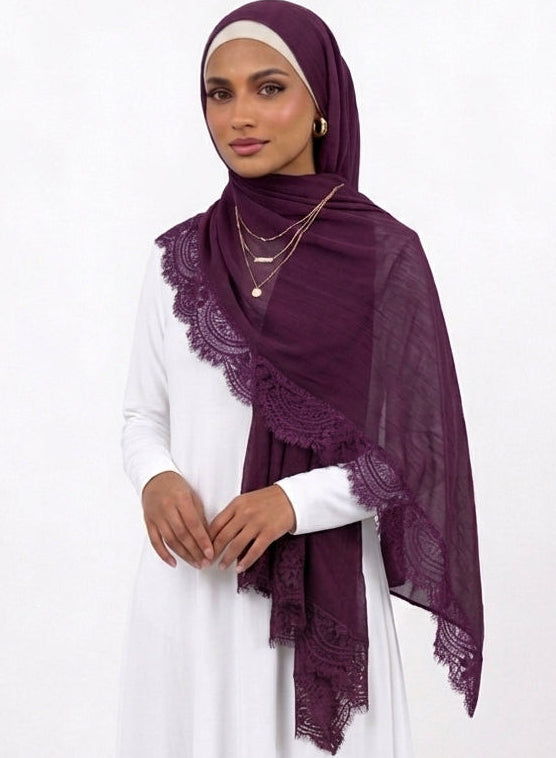 INAYA-Lace Modal Hijab