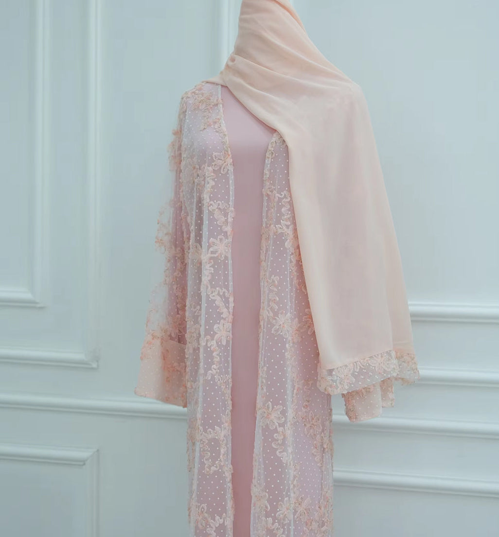 Haya Lace Abaya Set