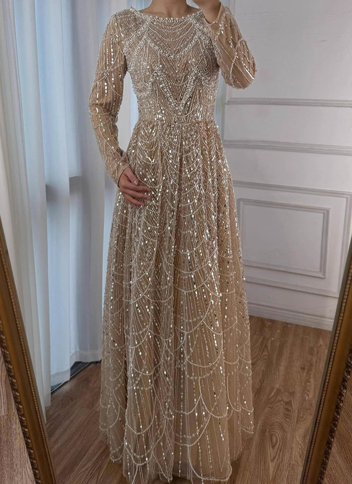 Aarya Beaded Flare Gown