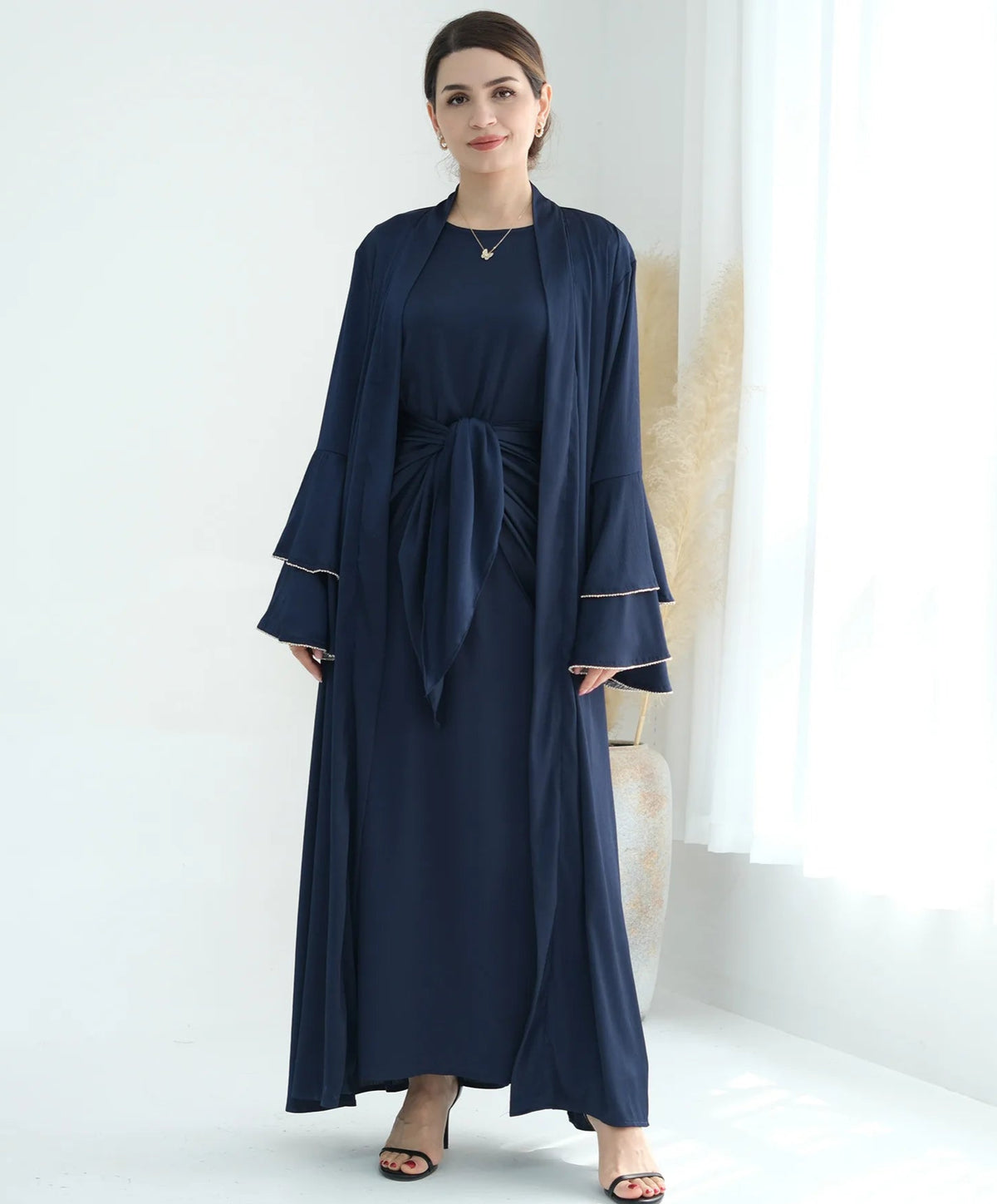 Humera Satin Abaya Set